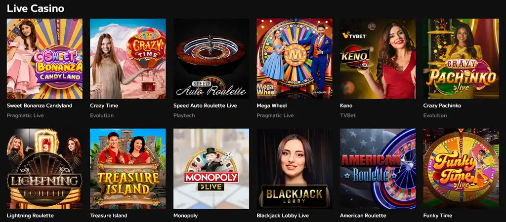 Gry kasynowe na żywo, Wild Tokyo, kasyno online, ruletka, blackjack, Monopoly, Sweet Bonanza Candyland, Keno, Pachinko