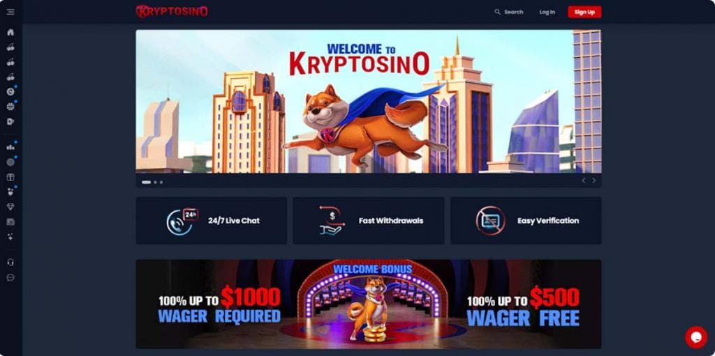 Kryptosino Casino, bonusy casino, promocje