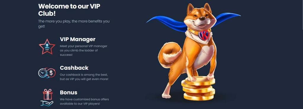 Kryptosino Casino, Program VIP klub, kasyna