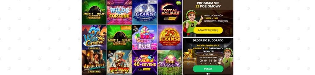 Oferta gier w Bob Casino