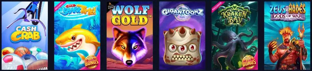 gry na automatach, Cash Crab, Wolf Gold, Gigantoonz, Kraken Bay, Zeus vs Hades, hazard online, jackpot, sloty kasynowe