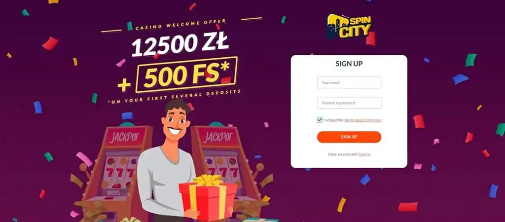 SpinCity casino, Bonusy i promocje, Kasyna Online