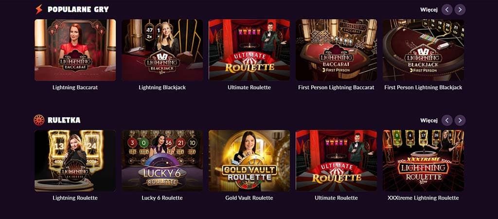Gra w kasynie na żywo, popularne gry, ruletka, blackjack, baccarat, krupierzy na żywo, stoły do gier, różne warianty ruletki