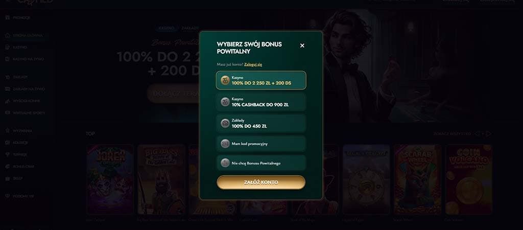 Cashed Casino, bonus powitalny, online kasyna