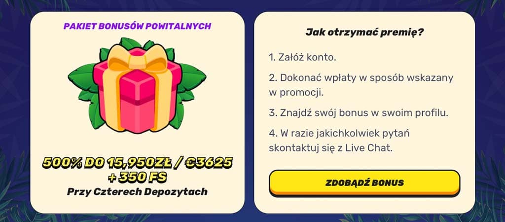 pakiet bonusów, Gamble Zen, różowe pudełko prezentowe, 15950 złotych, 3625 euro, darmowych spinów, instrukcje, cztery depozyty
