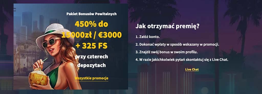 Snatch Casino, pakiet bonusów powitalnych, darmowych spinów, instrukcja jak otrzymać premię, kobieta z kokosem