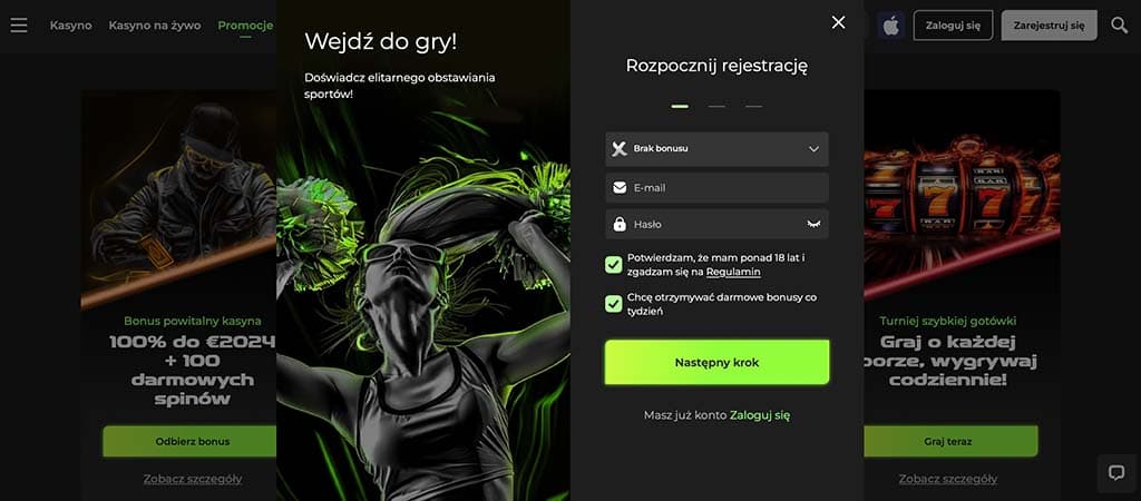 Rejestracja w kasynie online, Betovo, bonus powitalny, darmowych spinów, formularz logowania i rejestracji, e-mail, hasło