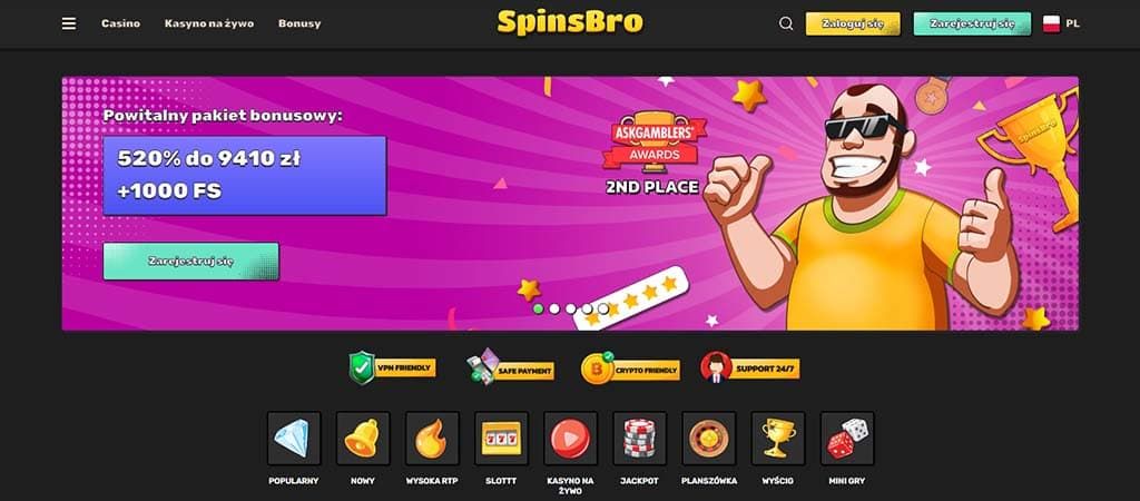 SpinsBro kasyno, kompendium wiedzy na 2026 rok