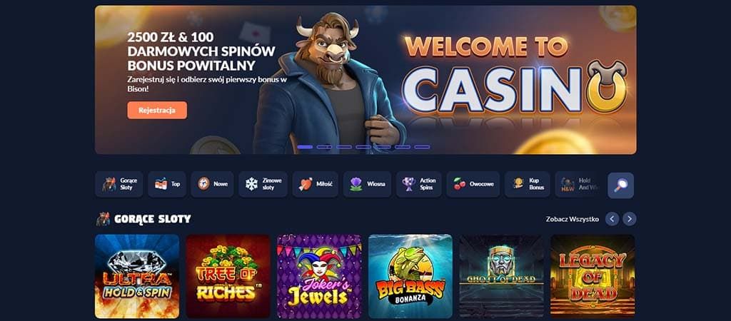 Bison Casino, bonus powitalny, bonusy