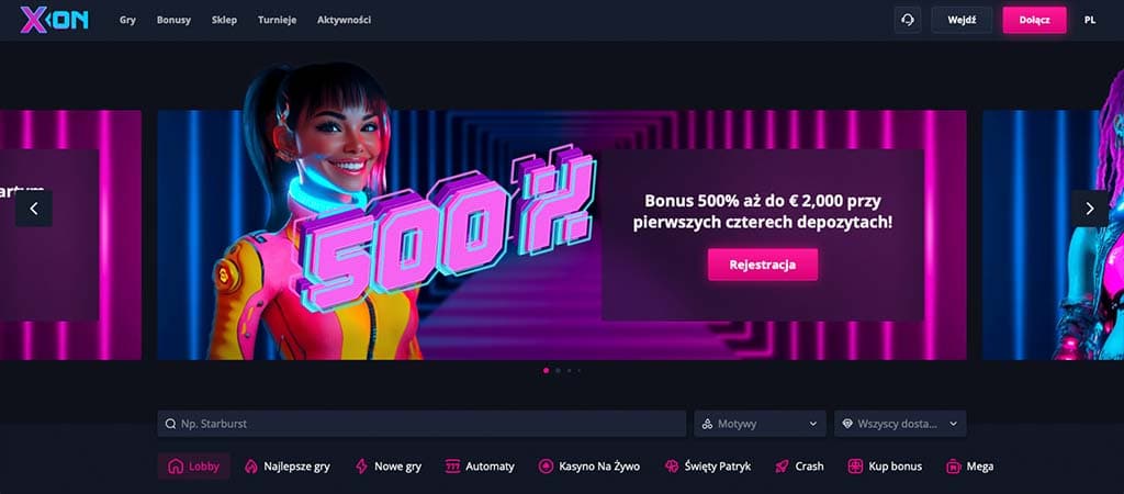 Kasyno xon.bet, kasyno online, strona internetowa