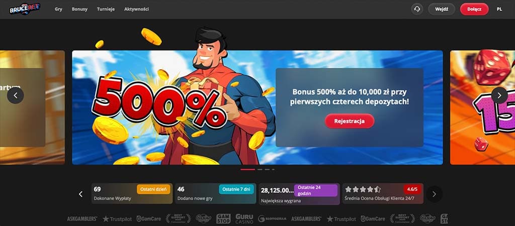 Bruce.bet kasyno, kasyno online, strona internetowa