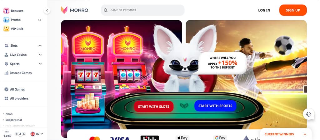 monro casino, kasyno online, strona internetowa