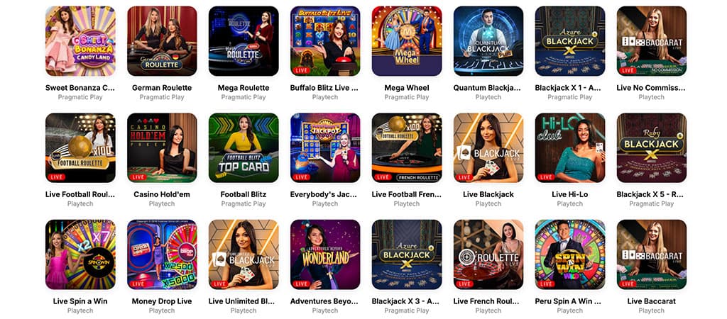 kasyno na żywo, Gry na żywo live, live slots, HitnSpin kasyno