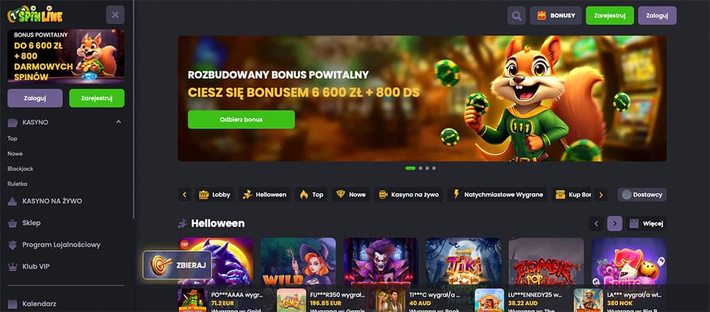 Spinline Casino, online casino, bonus powitalny