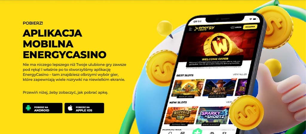 Wersja mobilna, aplikacja kasyno Energy, Kasyno Online