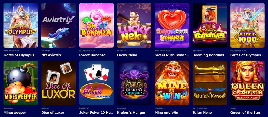 Gry Slotowe w Vegas Nova, Gry Crash, Gry Stołowe
