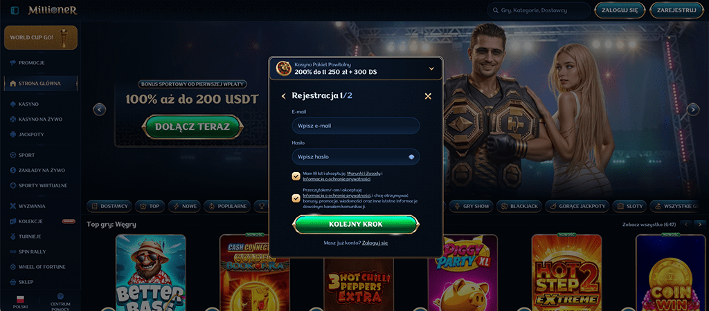 Casino Millioner, Proces Rejestracja dla Nowych Graczy Platformy