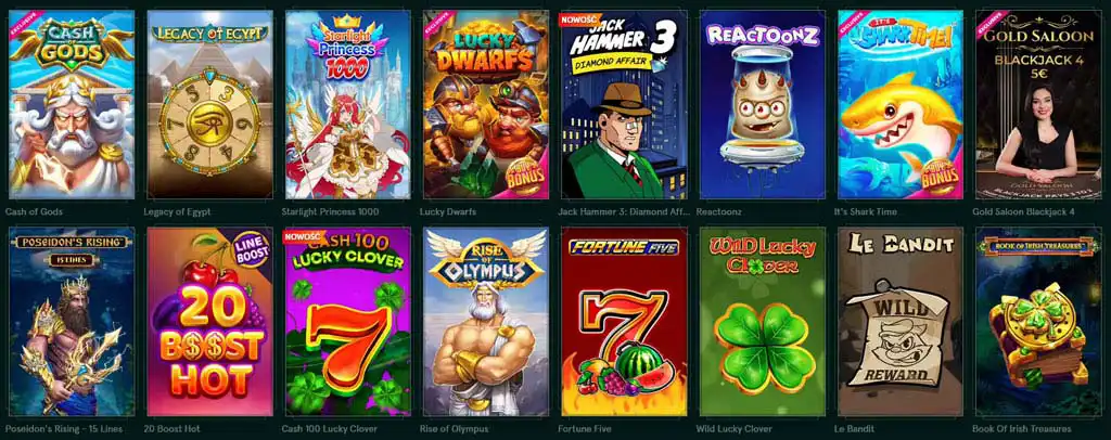 Casinia casino gry, kolekcja gier, gry slotowe