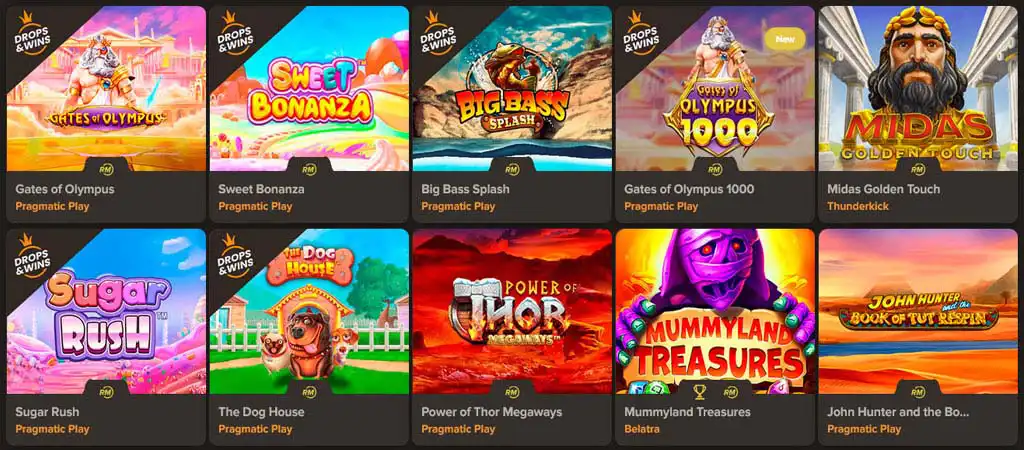 Sol Casino, slots, wybór tytułów